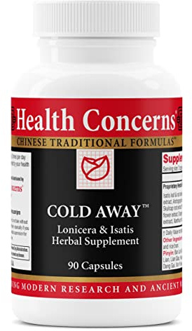 Health Concerns Cold Away - Immune Support Supplement - Chinese Medicine Capsules for Immunity & Cold Prevention - Dong Quai, Chinese Skullcap & Andrographis - Cold Remedy for Adults - 90 Capsules