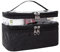 Kosmetiktasche Kulturbeutel Doppelschichtige Waschtasche Tragbare Reise Schminktasche Große Makeup Tasche Organizer Toilettentasche mit Reißverschluss für Männer Frauen