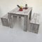 Möbel SD Esstischgruppe Bänke 3er Set 110x70cm Canyon White Pine Made in Germany