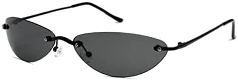 The Matrix Neo Kostüm Polarisierte Sonnenbrille für Männer und Frauen Randlose Sonnenbrille für das Autofahren 100% UV-Schutz