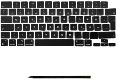 Ersatztasten für MacBook Pro/Air 13 14 15 16 (2021-2024) A2442 A2485 A2681 A2779 A2780 A2918 A2941 A2991 A2992 A3113 A3114 DE-Layout QWERTZ