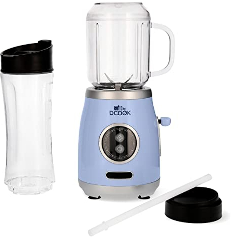 DCOOK RETRO - Batidora Duo azul 300W-600Ml X 2