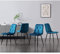 B&D home Esszimmerstühle VICKA 4er Set, Polsterstuhl Küchenstuhl für Küche, Esszimmer, Wohnzimmer, Büro, Industrial modern elegant Design, Samtstoff Petrol, 11120-PETR-4