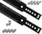 Stahlia Schubladenschienen 27mm x 406 mm SCHWARZ (1 Paar) Teilauszug Schubladenauszug Kugelauszug Rollenauszug Schienen Schienensystem Auszugsschienen Kugelführung
