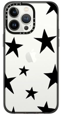 CASETiFY Compact iPhone 14 Pro Max Case [2X Military Grade Drop Tested / 4ft Drop Protection] - Stars Black - Clear Black