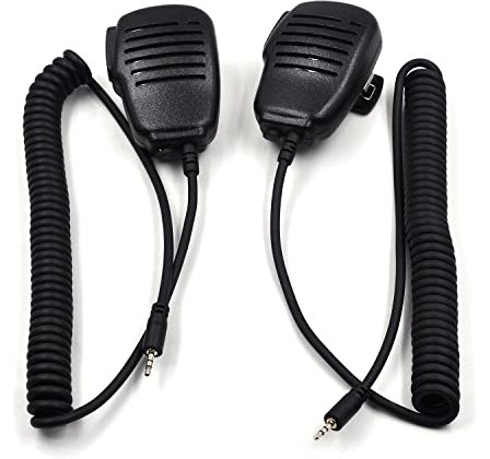 (2-Pack) Cobra Handheld Speaker Mic Microphone 1 Pin 2.5mm for Motorola Cobra Microtalk CXT135 CXT145 CXT175 CXT195 CX112 CX190 PR245 PR260 PR350 MT650 MT750 MT800 Two Way Radio with 3.5mm Audio Jack