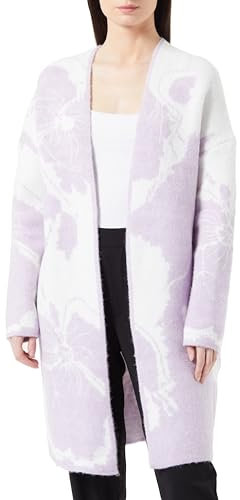 Sidona Damen Strick Cardigan 10430490, Flieder Weiss, XS/S
