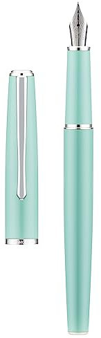 Hongdian 920S Fountain Pen Green Metal Pen, Iridium M Nib Classic Pen with Ink Converter
