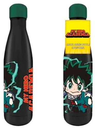 Pyramid International My Hero Academia (Chibi) Metal Drinks Bottle (Boxed), Lightweight and Portable, 17 fl oz / 500ml, One Size