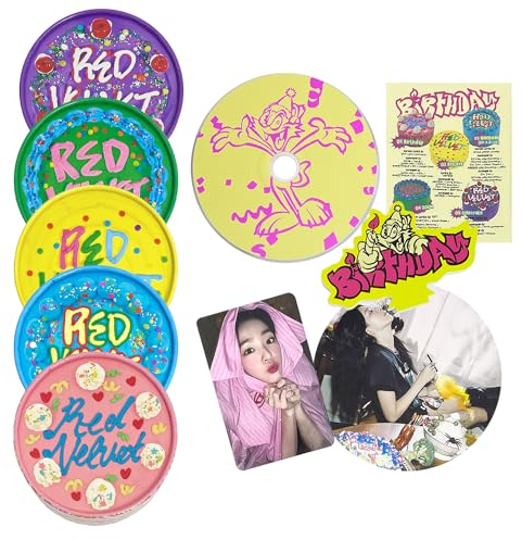 Red Velvet - [The Reve Festival 2022 : BIRTHDAY] (Cake Ver. - Random Ver.) Package + Circle Photo + CD-R + Photocard + Candle Pick + Lyrics Paper + 2 Pin Badges + 4 Extra Photocards