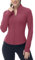 donhobo Damen Laufjacke UPF 50+ Sonnenschutz Funktionsshirt Atmungsaktiv Langarm Sportshirt Gym Yoga Running Tops Workout Fitness Oberteil, Rot, S
