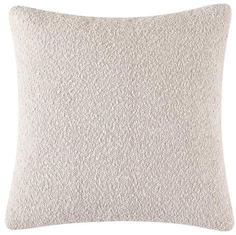 HOSTECCO Boucle Kissenbezüge 45 x 45 cm Beige Neutral Kissenbezüge Weiche Chenille Strukturierte Dekorative Kissenbezüge für Sofa Couch