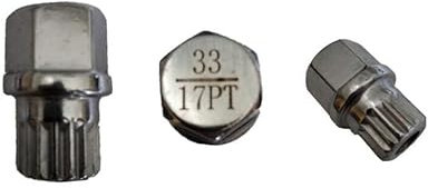 M&S Security Master Anti Theft Car Locking Wheel Nut Bolt Key Replacement For MINI One Cooper Bmw ABC33/17 17 Spline