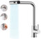 APPASO Wasserhahn Küche, Küchenarmatur mit Brause Ausziehbar für die Küche, Einhebel Ausziehbarer Spültischarmatur 1 Loch 360° Schwenken, Hochdruck Wasserfall, Gebürstet Edelstahl