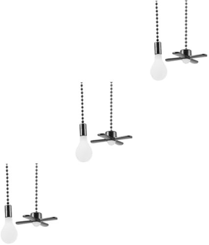 OSALADI 6pcs Ceiling Pendant Light Pull Chain Fan Metal Pull Chain Extender Easy Install Living Fan Accessory