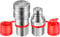 Accoppiatore Idraulico a Faccia Piana Maschio e Femmina, 1/2 Corpo 1/2 NPT, Set Adattatore per ISO16028, Connessione Attacco Rapido, Materiale Acciaio e PVC, con Cappucci a Prova di Polvere
