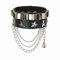 Bottone Snap Punk Rock Wickelarmband aus PU-Leder für Herren, Vintage-Stern-Spikes, Nieten, Gothic, breite Manschette, Armbänder für Damen, Schmuck