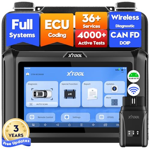 XTOOL D7W Wireless OBD2 Scanner Diagnostic Tool 2026 AI-Assisted Bidirectional Scan Tool Upgraded of D7/D7S/D7BT, ECU C0ding, 39+ Resets, CAN FD & DoIP, All System Scanner for Car, 3-Yr Update