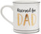 Reserved for Dad Bone China Mug by Sass & Belle - White with Black & Gold, Capacity 350ml