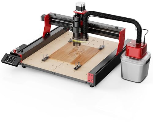 Twotrees TTC450 Pro CNC Router 3 ejes, Rango de trabajo CNC 460 x 460 x 80 mm para grabado, corte de MDF, acrílico, madera maciza, nylon, PCB, fibra de carbono con aspiradora