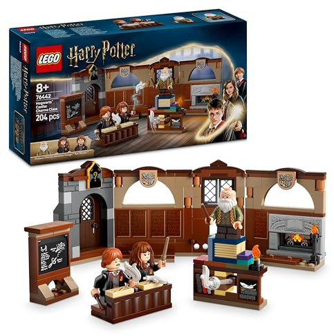 LEGO Harry Potter Schloss Hogwarts: Zauberkunstunterricht, Set mit 3 Minifiguren, inkl. Hermine Granger & Ron Weasley, Wingardium Leviosa Funktion, Spielzeug für Mädchen & Jungen ab 8 Jahren 76442