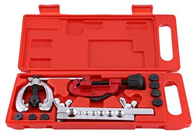 10 Piece Pipe Flaring Tool Kit Brake Pipe Flaring Tool with Deburring Cutter For Home and Outdoor Use