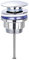 TODOT Bonde de Lavabo Pop-up, Bonde Lavabo Salle de Bain Chromé, Vidage Clapet Push Open Pour Lavabo, Chromé G 1 ¼ (Chromé avec/sans Trop-plein L)
