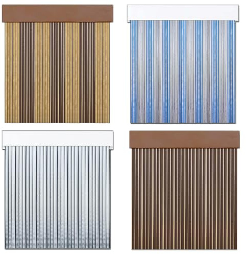 Cortina de Cintas de PVC Anti mosacas | Personalizable en tamaño y Colores | Montante de Aluminio | Fácil instalación | PERTONI TENDE