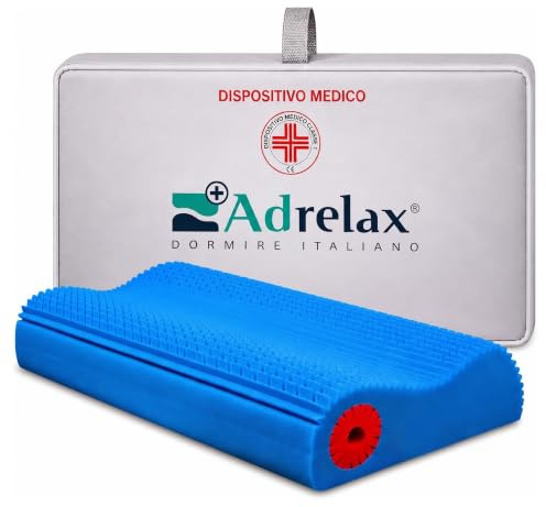 Ad Relax Cuscino Cervicale Ortopedico con Sostegno Anatomico Differenziato | Cuscino Cervicale in Memory Foam Traspirante, Ideale per Dolori Cervicali e Sudorazione Notturna, Durezza Media-Sostenuta