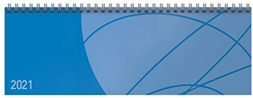 Tischquerkalender Professional Colourlux blau 2021: 1 Woche 2 Seiten; Bürokalender mit nützlichen Zusatzinformationen; Format: 29,8 x 10,5 cm
