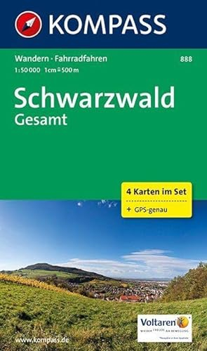 KOMPASS Wanderkarte Schwarzwald Gesamt: Wanderkarten-Set in der Schutzhülle. GPS-genau. 1:50000