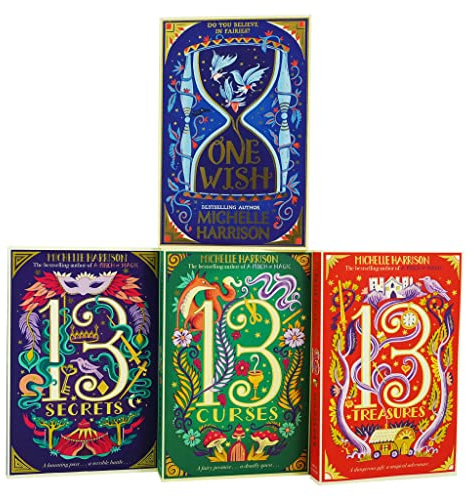 13 treasures series michelle harrison 4 books collection set - the thirteen treasures,the thirteen curses,the thirteen secrets,one wish