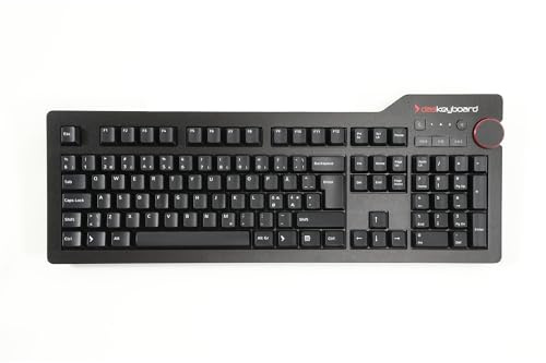 Das Keyboard 4 Professional Mechanische Tastatur Skandinavien Layout - 105 Tasten, Cherry MX Blue Clicky Switch, 2 Ports USB 3.0 Hub, Multimediataste, NKRO, Aluminium-Abdeckung (DASK4MKPROCLI-NO)