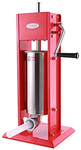 Hakka Sausage Stuffer 11 Lb/5 L Two Fill Rate Spray-painted Steel Vertical 7-11 Lb Sausage Maker