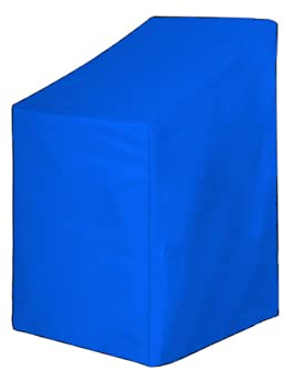 Holi Europe Premium Gartenstuhl Stuhl Stapelstuhl Terassenstuhl Gartenmöbel Hülle Abdeckung Schutzhülle Haube Abdeckplane Garnitur 575g / lfm (B65 cm x T65 cm x HV70 cm / HH110 cm, Blau)