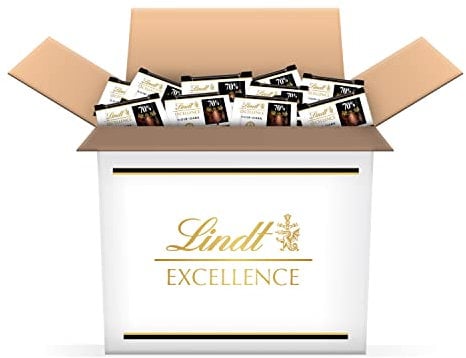 Lindt - Mini Carrés 70% de Cacao EXCELLENCE - Chocolat Noir, 1,1kg