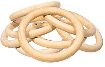 Craft County Natürliche Holzringe – glatt und unlackiert – mehrere Durchmesser und Packungsgrößen – für Makramee, Traumfänger und DIY-Projekte 5 Stück 1-1/16 Inch Diameter