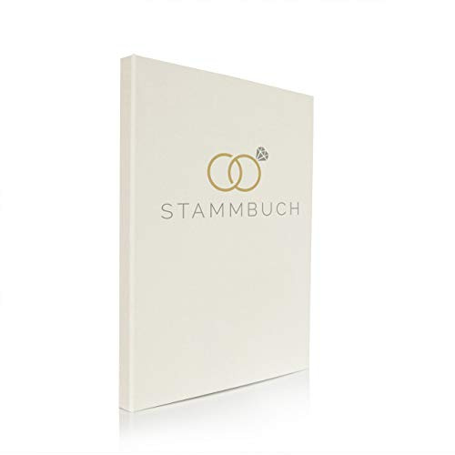 Hochzeitideal Stammbuch der Familie DIN A4 'Liebesbund' Leinen (Creme)