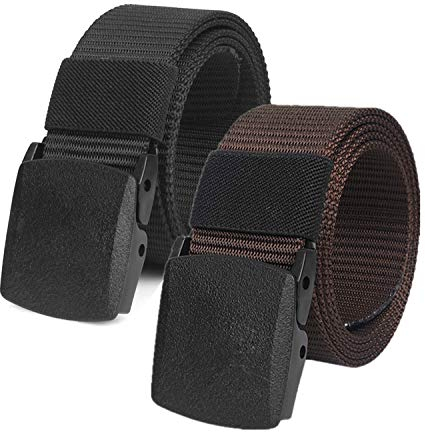 Chalier Unisex Schwarz & Braun Gürtel, Einheitsgröße