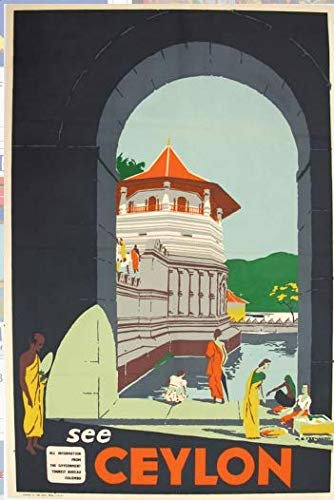 Ceylon Sri Lanka Poster, Format 50 x 70 cm, Luxus-Papier, 300 g, verschiedene Formate und Halterungen möglich.