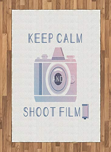 ABAKUHAUS Ruhe bewahren, ruhig bleiben Teppich, Schießen Film-Kamera, Deko-Teppich Digitaldruck, Färben mit langfristigen Halt, 120 x 180 cm, Mehrfarbig