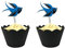 Cupcake-Dekoration, Motiv: Schwalbe