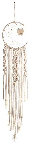 TOKYMOON Makramee Wandbehang Boho Deko Woven Wanddeko Wandteppich Böhmische Tapisserie Gewebte Haus Dekoration Chic Home Decor Geschenke Apartment Raumdekoration Traumfänger Mond