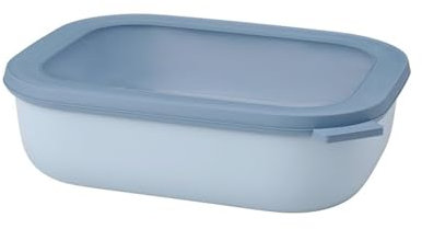 Mepal - Multi Bowl Cirqula Rectangular - Vorratsdose mit Deckel - Geeignet als Luftdichte Aufbewahrungsbox für den Kühlschrank, Mikrowellengeschirr & als Frischhaltedosen - 2000 ml - Nordic Blue
