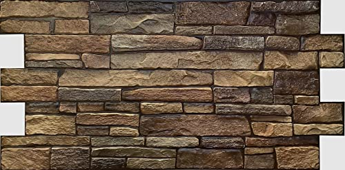 EURODECO | Panneaux muraux Décoratifs 3D 6 m² aspect pierre, 15 pièces, panneaux muraux, revêtement mural, panneaux de plafond, revêtement PVC, carrelage imitation tatouage mural