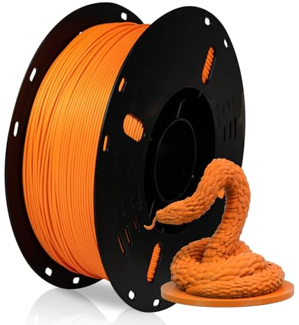 FilaBees PLA 3D-Drucker-Filament, Maßgenauigkeit +/- 0,02 mm, 1 kg Spule (1,0 kg), 1,75 mm, passend für die meisten FDM-Drucker, Orange