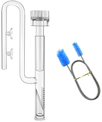 IAFVKAI 13mm Verre Aquatic Inflow Lily Pipe avec écumoire de Surface pour Filtre d'aquarium 1/2 i.d. (12/16mm) et Acier Brosse de Nettoyage Flexible pour Tubes Inoxydable pour planté d'aquarium