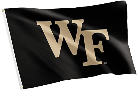 Wake Forest University Demon Deacons Go Deacs Flagge 1, 100 % Polyester, für drinnen und draußen, 91 x 152 cm