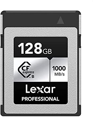 Lexar CFexpress Professional 128GB, Type B, 1000MB/s, 4k video recorder, Silver Series, Grey