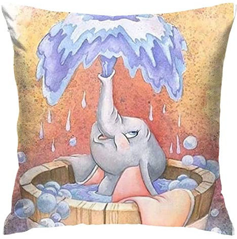 Dumbo Kissenbezug Kissenbezüge Überwurf Kissenbezug Dekorative Kissenbezüge Kissenbezug Schutz für Schlafzimmer/Wohnzimmer/Zimmer/Sofa 18 x 18 Zoll